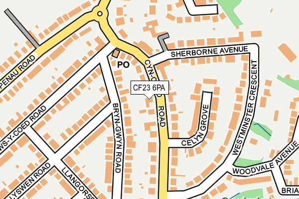 CF23 6PA map - OS OpenMap – Local (Ordnance Survey)
