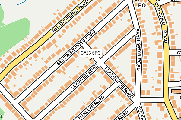 CF23 6PG map - OS OpenMap – Local (Ordnance Survey)