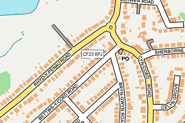 CF23 6PJ map - OS OpenMap – Local (Ordnance Survey)