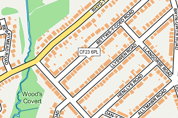 CF23 6PL map - OS OpenMap – Local (Ordnance Survey)