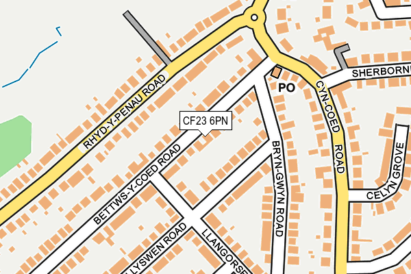 CF23 6PN map - OS OpenMap – Local (Ordnance Survey)