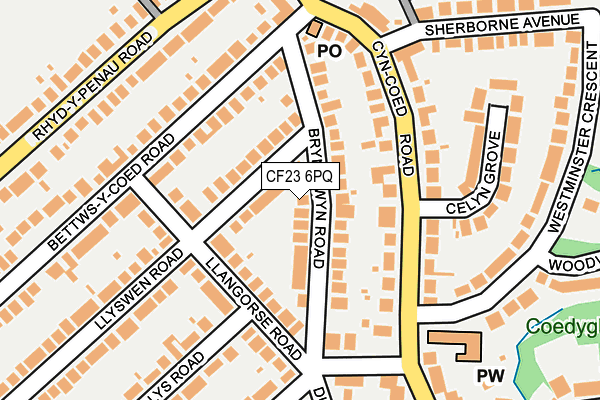 CF23 6PQ map - OS OpenMap – Local (Ordnance Survey)