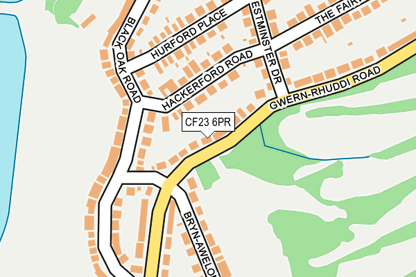 CF23 6PR map - OS OpenMap – Local (Ordnance Survey)