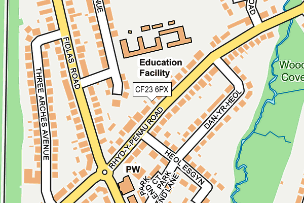 CF23 6PX map - OS OpenMap – Local (Ordnance Survey)