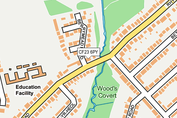 CF23 6PY map - OS OpenMap – Local (Ordnance Survey)