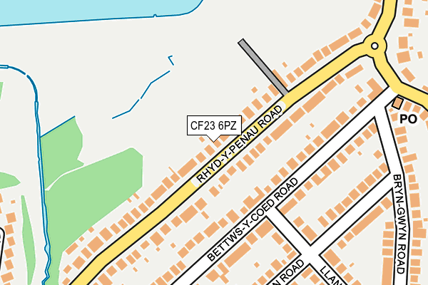 CF23 6PZ map - OS OpenMap – Local (Ordnance Survey)