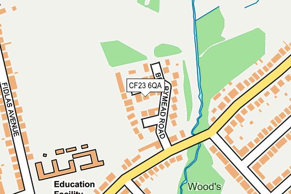 CF23 6QA map - OS OpenMap – Local (Ordnance Survey)