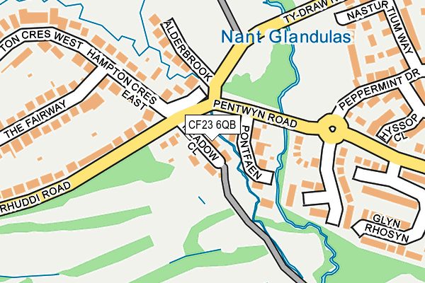 CF23 6QB map - OS OpenMap – Local (Ordnance Survey)