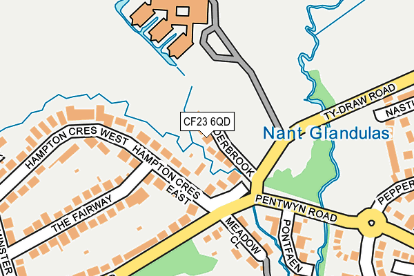 CF23 6QD map - OS OpenMap – Local (Ordnance Survey)