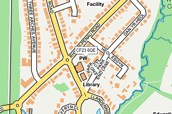 CF23 6QE map - OS OpenMap – Local (Ordnance Survey)