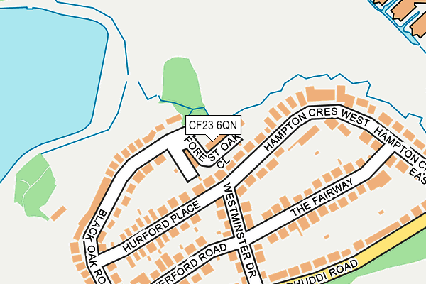 CF23 6QN map - OS OpenMap – Local (Ordnance Survey)