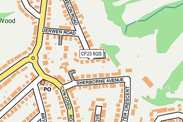 CF23 6QS map - OS OpenMap – Local (Ordnance Survey)