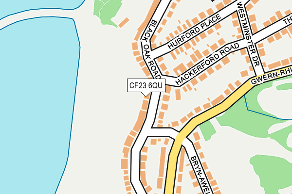 CF23 6QU map - OS OpenMap – Local (Ordnance Survey)