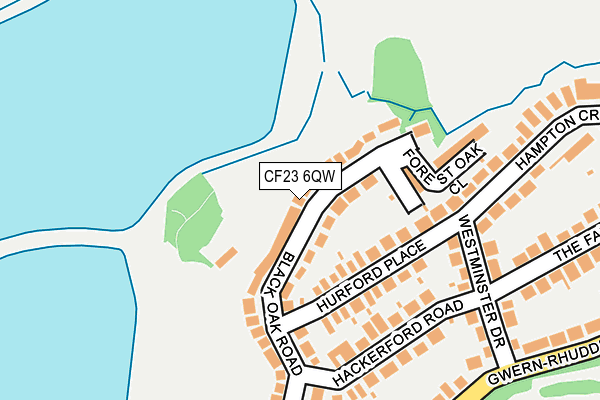 CF23 6QW map - OS OpenMap – Local (Ordnance Survey)