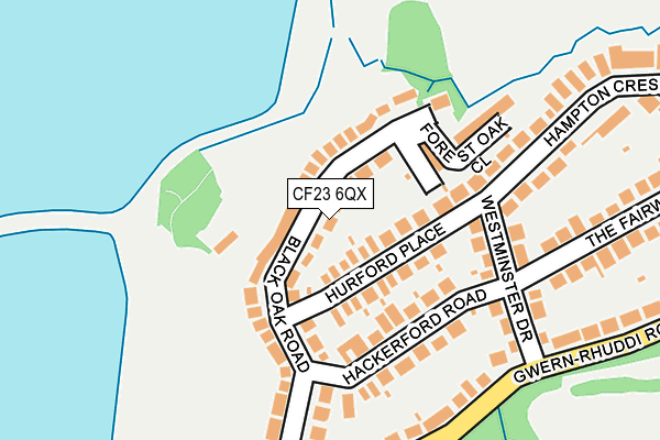 CF23 6QX map - OS OpenMap – Local (Ordnance Survey)