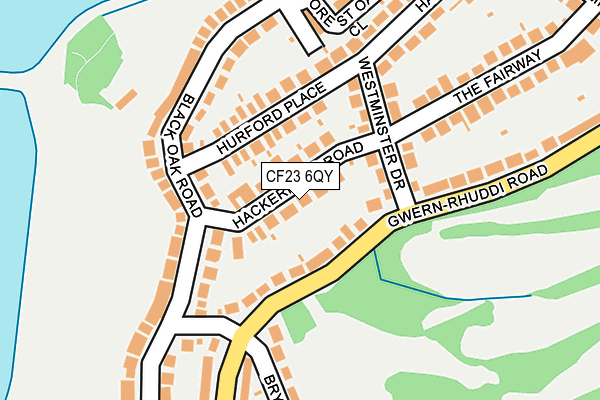 CF23 6QY map - OS OpenMap – Local (Ordnance Survey)