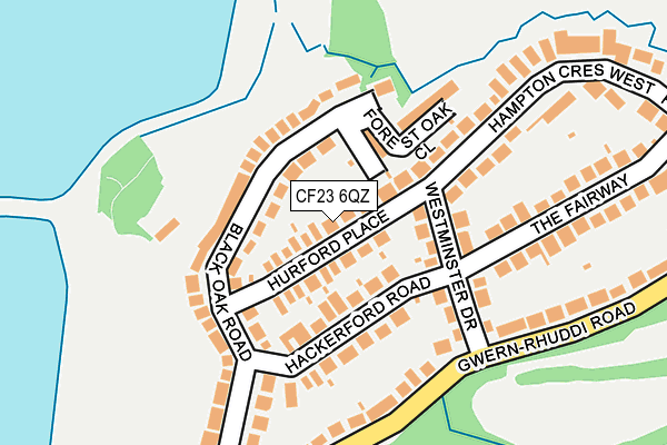 CF23 6QZ map - OS OpenMap – Local (Ordnance Survey)