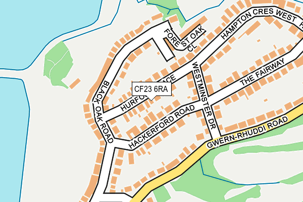 CF23 6RA map - OS OpenMap – Local (Ordnance Survey)