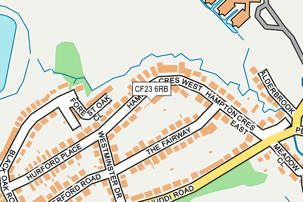 CF23 6RB map - OS OpenMap – Local (Ordnance Survey)