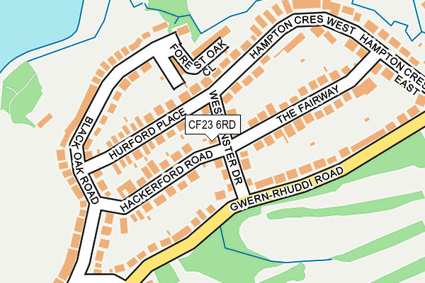 CF23 6RD map - OS OpenMap – Local (Ordnance Survey)