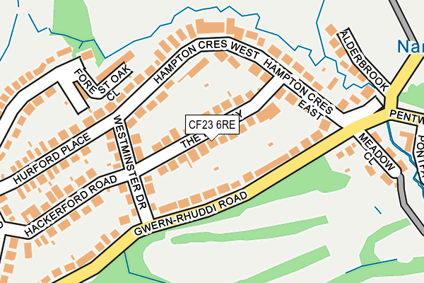 CF23 6RE map - OS OpenMap – Local (Ordnance Survey)