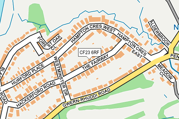 CF23 6RF map - OS OpenMap – Local (Ordnance Survey)