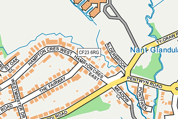 CF23 6RG map - OS OpenMap – Local (Ordnance Survey)
