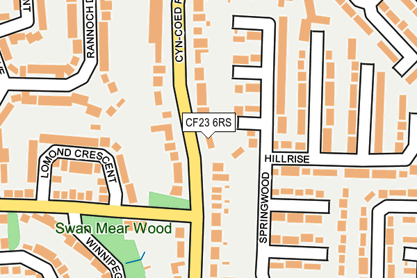 CF23 6RS map - OS OpenMap – Local (Ordnance Survey)