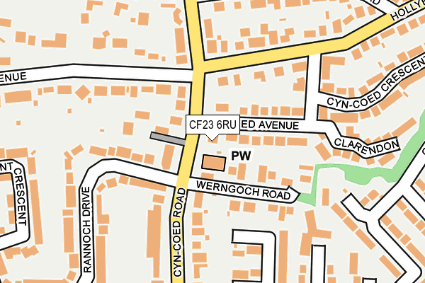 CF23 6RU map - OS OpenMap – Local (Ordnance Survey)