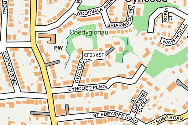 CF23 6SF map - OS OpenMap – Local (Ordnance Survey)