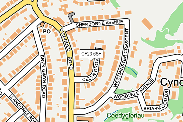 CF23 6SH map - OS OpenMap – Local (Ordnance Survey)