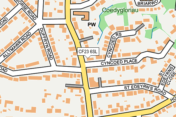 CF23 6SL map - OS OpenMap – Local (Ordnance Survey)