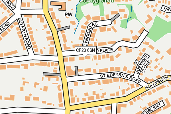 CF23 6SN map - OS OpenMap – Local (Ordnance Survey)