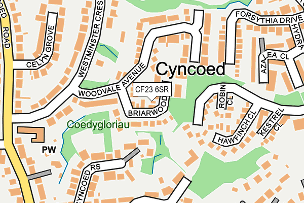 CF23 6SR map - OS OpenMap – Local (Ordnance Survey)