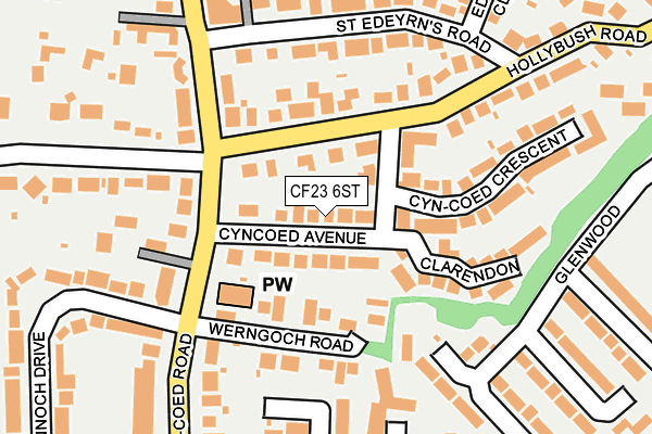 CF23 6ST map - OS OpenMap – Local (Ordnance Survey)