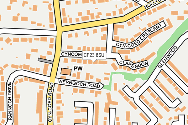 CF23 6SU map - OS OpenMap – Local (Ordnance Survey)