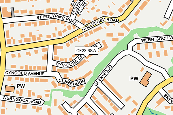 CF23 6SW map - OS OpenMap – Local (Ordnance Survey)