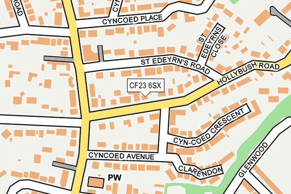 CF23 6SX map - OS OpenMap – Local (Ordnance Survey)