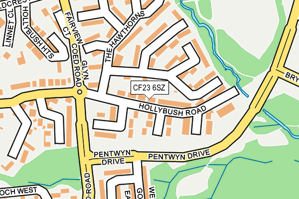 CF23 6SZ map - OS OpenMap – Local (Ordnance Survey)