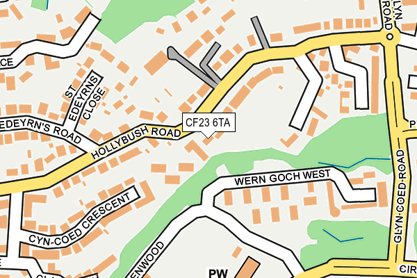 CF23 6TA map - OS OpenMap – Local (Ordnance Survey)