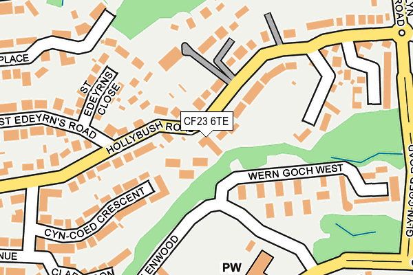 CF23 6TE map - OS OpenMap – Local (Ordnance Survey)