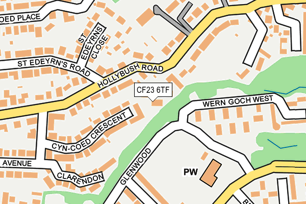 CF23 6TF map - OS OpenMap – Local (Ordnance Survey)