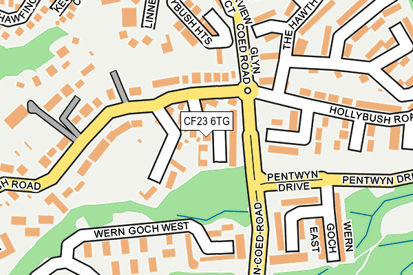 CF23 6TG map - OS OpenMap – Local (Ordnance Survey)
