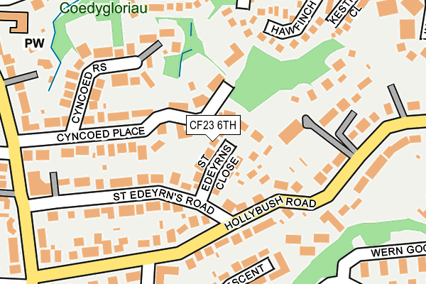 CF23 6TH map - OS OpenMap – Local (Ordnance Survey)