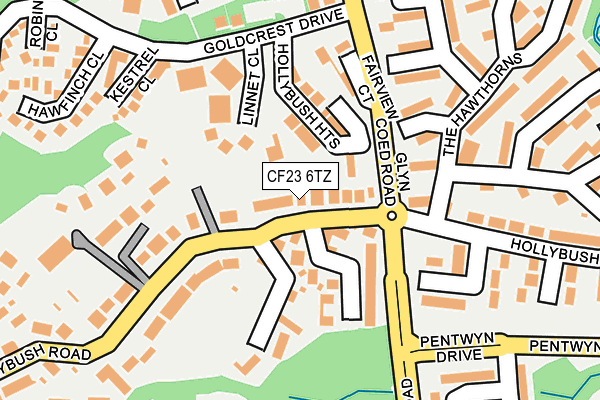 CF23 6TZ map - OS OpenMap – Local (Ordnance Survey)
