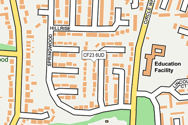 CF23 6UD map - OS OpenMap – Local (Ordnance Survey)
