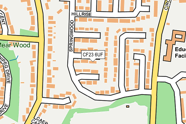 CF23 6UF map - OS OpenMap – Local (Ordnance Survey)