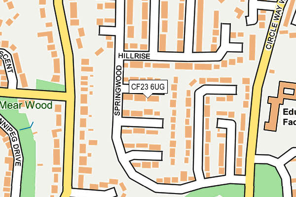 CF23 6UG map - OS OpenMap – Local (Ordnance Survey)