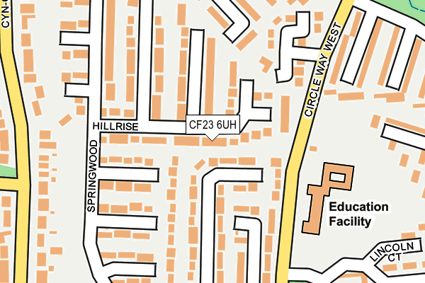 CF23 6UH map - OS OpenMap – Local (Ordnance Survey)