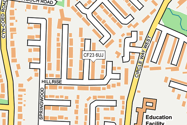 CF23 6UJ map - OS OpenMap – Local (Ordnance Survey)
